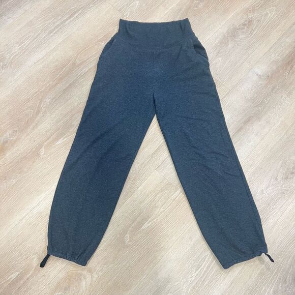 Aerie High Waist Thick Band Jogger Sweatpants Charcoal Gray, Juniors Medium - Picture 7 of 8